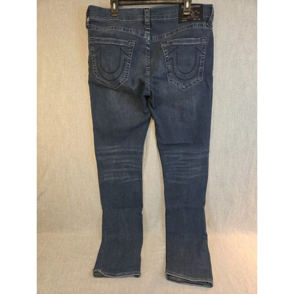 True Religion Jeans Men's 36x34 Rocco Relaxed Skinny Stretch No Flap Whiskers‎